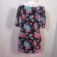 Oasis Black Pink Dress Petite NEW Women's Floral UK Size S BNWT picture