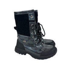 UGG Butte II Kids Winter Boots 3 Black Glitter picture