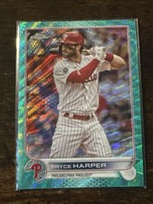 2022 Topps Chrome - Bryce Harper #220 Aqua Wave Refractor /199 picture