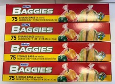 Hefty Baggies Gallon Size Storage Bags Twist Ties 11.5 x 12.5
