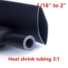 Black Heat Shrink Tubing Tube Dual Wall 3:1 Marine Adhesive Glue Lined  picture