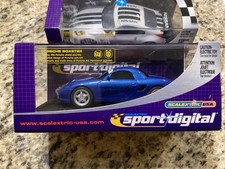 Scalextric USA  Sport Digital Porsche Boxster Blue 1/32 Slot Car - C2737D picture