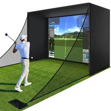 Sturdum Golf Simulator Enclosure Kit w/HD Impact Screen, Launch Monitor Ready picture