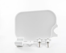TPC POLE POST MOUNT UTILITY ACCESS SHELF TRAY TABLE DENTAL MEDICAL WHITE picture