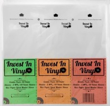 100 LP Sleeves Combo - 50 3 Mil Outer & 50 Master Rice Paper Lined Inner 33 12