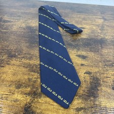 Vintage UCLA Bruins Alumni Neck Tie Blue Gold Castle John Wooden Era NCAA Mens picture