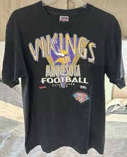 Vintage 1994 Minnesota Vikings NFL 75th Men’s XL Trench Tag/Black Single Stitch picture
