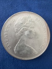 1966 BAHAMAS - $2 DOLLARS - FLAMINGO - .9 Oz MINT BU STERLING .925 SILVER CROWN picture