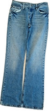 Vintage Maurice's Women's Sz 3/4 LNG Flare Bootcut Hipster Jeans 28X33 R8.5 picture