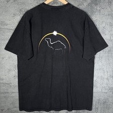 Vintage 90s Camel Cigarette Black Faded Pocket Logo Eclipse Graphic T Shirt picture