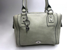 FOSSIL Light Green Python LEATHER Satchel MARLOW Tote Shoulder Bowler Bag picture