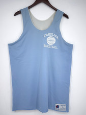 Vintage 90s Champion UNC Carolina Basketball Jersey L Blue Reversible USA Made picture