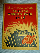 Vintage 1934 Chicago World's Fair Exhibit Booklet Brochure Souvenir Notebook picture