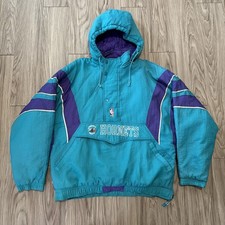 Vintage 90s Charlotte Hornets Starter Jacket  XLarge Teal NBA Authentics Jacket picture