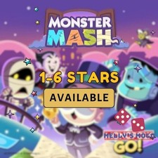 -Mono_poly_GO- MONSTER MASH ALL STICKERS 1-2-3-4-5-6 Stars Set 1-22 (FAST) picture