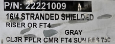 Southwire Genesis 2222 16/4C Shielded Sound/Security Cable CMR Riser Gray /50ft picture
