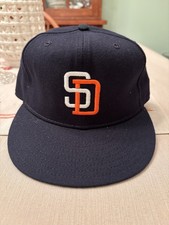 Vtg New Era SD Padres 5950 Diamond Collection 100% Wool 7 3/8 Made in USA picture