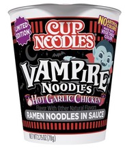 Cup Noodles Limited Edition Vampire Noodles Hot Garlic Chicken Flavor 2.75 Oz picture