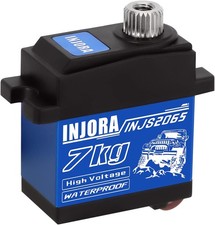 INJORA 7KG 2065 Digital Servo Waterproof High Voltage Sub-Micro 1pcs, Black  picture