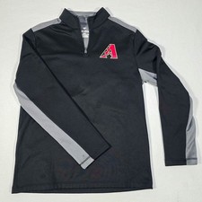 Fanatics Arizona Diamondbacks Mens Large Quarter Zip Pullover Black Gray MLB picture