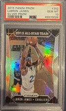 2015-16 Panini Prizm - All-Star Team LeBron James #352 Silver Prizm. PSA 10. picture