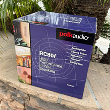 Polk Audio RC80i High Performance In-Wall Speakers Pair White NEW SEALED NIB picture