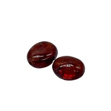Finest AAA Hessonite Red Orange Garnet | 2 Beads | 5-6 mm x 4 mm | picture