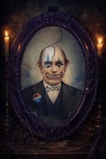 Trump Voter Victorian Portrait Creepy Gothic Horror Art Oddities Framed picture