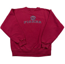 Vintage St John Fisher Collage Sweatshirt Men Medium Red Crewneck JanSport Y2K picture