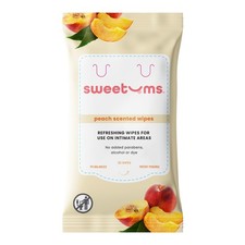 Sweetums Feminine Wipes for Women, Peach Scented, 30 Count (Pack of 1), Pink picture