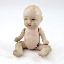 Antique all bisque Baby Doll miniature 3.5