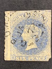 Australia - Sth. Aust. - 1855-55 - Imp -  6d - Blue picture