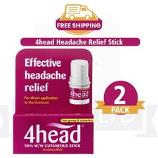 4HEAD HEADACHE & MIGRAINE RELIEF STICK 3.6G - 2 PACK picture