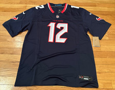 Houston Texans Nico Collins #12 Navy Blue Stitched Men's Jersey NWT picture