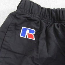 Russell Athletic Mens Vintage 90s Track Pants L Lined Black Embroidered Logo picture
