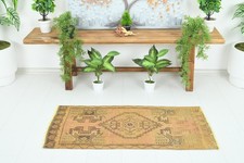 Turkish Door Mat Small Rug 2x3 Handmade Vintage Oushak Mini Rug Bath Carpet,919 picture