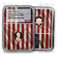 1776- 2026 Lincoln Cent Proof NGC PF70 Advanced Release Flag Core picture
