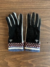 Vintage 90s Vivienne Westwood Leather Orb Gloves with Knit Trim picture
