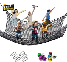 6.5x9.8FT Climbing Cargo Net Double Layer Playground Tree House Safety Net picture