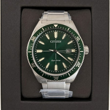 Citizen AW1598-70X Brycen Eco-drive Men's Watch - Silver/Green picture