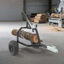 ATV Log Skidding Arch 1600lbs, 2 Wheel, Log Holder for Wood Transport, Black picture