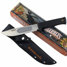 Marbles All Purpose Fixed Blade Knife Black Rubber Handle Hunting Everyday Use picture