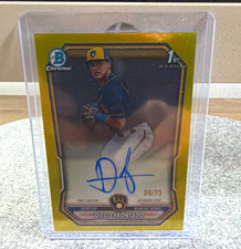 Topps 2026 Bowman Chrome 1st Bowman Gold Auto Diego Frontado Brewers 09/75 picture