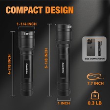 EverBrite 3000LM Rechargeable LED Flashlight Super Bright Zoomable for 5 Modes picture