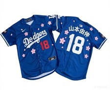 YOSHINOBU YAMAMOTO #18 Los Angeles Dodgers Kanji Edition Tokyo Series Jersey LAD picture