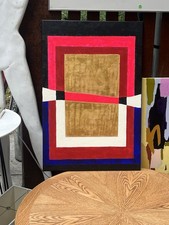 “The Golden Divide”Original Acrylic Abstract Art 36x24 picture