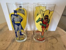 Vintage 1976 Batman &  Robin Collectors Drinking Glass Pepsi D.C. Comics  picture