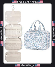 Travel Toiletry Bag for Women, 4 Compartments, Hanging Cosmetic Organizer picture