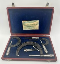 Vintage Brownie Tool Co. Machinist Micrometer Set w/ Case Minooka Illinois USA picture