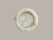 Vintage Italian Alabaster Picture Frame Round Stone L Arcaccio San Gimignano 4